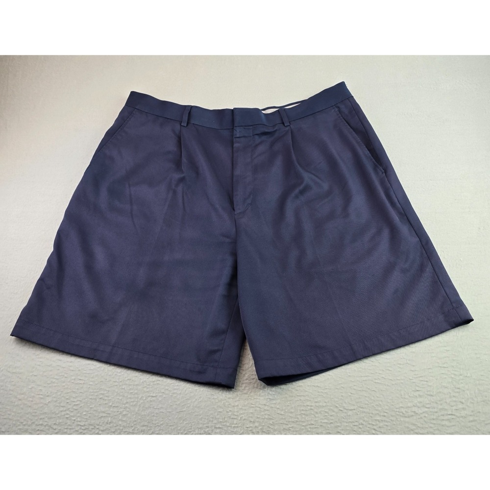Walter Hagen Performance Golf Shorts Navy Flat Front Stretch Lightweight Size 38